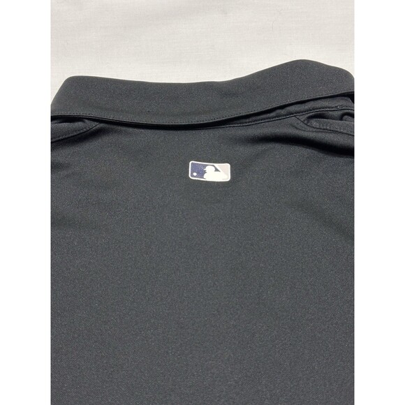 New York Yankees Nike Dri Fit Polo Shirt Mens XXL Black White MLB Baseball *READ - Picture 5 of 12